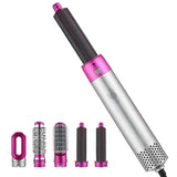 5 in 1 Hot Air Brush with Interchangeable Brush Head,Professional Hot Air Brush for Curling Drying V1370-AZ4-05187