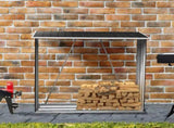 Wallaroo Wood Storage Shed Galvanized Steel - Black GSF-BSW-WSS-BK