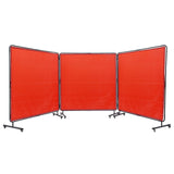 Welding Screen with Frame, 6' x 6' 3 Panel Welding Curtain Screens, Flame-Resistant Vinyl Welding V952-SMSHJPF6X6YCUPLA3V0