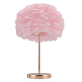 E27 Feather Desk Lamp Stand Modern Table Lamp Holder for Bedroom Beside Wedding Birthday DecorUS V1294-YM0901-3119210115012