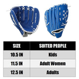 Gloves 10.5/11.5/12.5 Inch Outdoor Sport Baseball Glove For Kids Youth Adults Left Hand Baseball V1369-AZ3-W-16000