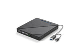 7 in 1 External CD DVD Drive USB 3.0 Burner Writer with Card Reader for Laptop V1263-JX-6360