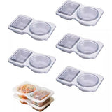 40 Sets Double Compartment Condiment Containers with Lids, 2025 New Disposable Portion Cups Reusable V1366-AZ2-W-13144