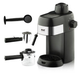 Compact 3.5Bar Semi-Automatic Espresso Machine with Steam Milk Frother for Home, Office, and Small V1341-ZY-E2K2SU5K-BLACK