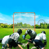 Lacrosse Goal, 6' x 6' Net, Steel Frame Backyard Training Equipment, Portable V952-ZQGQQMTJK66YIO3RGV0