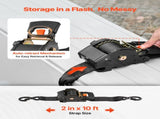 Retractable Ratchet Straps, 50.8 mm x 3 m, Tie Down Straps with S Hooks, 1375 kg Break Strength, 2 V952-SXGJLD2INCH11IDZ4001V0