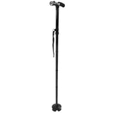 Aluminum Alloy Telescopic Crutches Walking Sticks Outdoor Elderly Cane With Torch V1294-YM0714-3114210162211