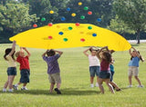 Hole Tarp Team Building Exercise Activities Games Teamwork Group Learning Fun Playing Yellow V1259-DP01-A-5498