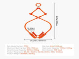 609mm Stone Lifting Tongs, 2-Claw Rock Tongs, Heavy Duty Steel Log Tongs, 500KG Lifting Capacity, V952-YMBYQ24YC2ZBYQ5WXV0
