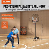 VEVOR Basketball Hoop, 5-7 ft Adjustable Height Portable Backboard System, 32 inch Basketball Hoop & V952-LQK32CKWDJ009EFGVV0