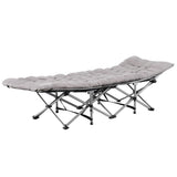 Artiss Folding Bed With Mattress Heavy Duty Grey 185CM FOLD-71-MAT-GY