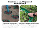 Black L-Shape PE Landscape Edging Roll Kit - Anti-Root Lawn & Garden V888-ELOSUNG39912