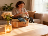 9 Piece Bamboo Crochet Hook Set with Wooden Yarn Bowl and Phone Holder V1237-ZY-818-207