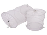 White Lightweight Foldable Laundry Basket with Drawstring Closure - Portable Clothes Hamper for Easy V1366-AZ2-W-25079