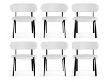 Artiss Dining Chairs Set of 6 Sherpa Boucle White DINC-B-W01-WHX6