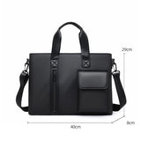 Black Men's Laptop Bag - Large Capacity Multi-Compartment Shoulder and Hand Carry Computer Bag for V888-ELOSUNG57017-1