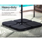 Instahut Outdoor Umbrella Base 50cm 4 Plates Stand Pod Cantilever BASE-UMB-50X50-N-FC4