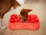 Marley Slowappy Slow Feeder Bowl - Warm Ocean Red V1023-SF-SFDB-OR