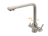 WELS 3 Function Kitchen Sink 360&deg Swivel Mixer Tap Clean Pure Drink Water Faucet V1233-KRD511N