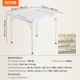 VEVOR Mahjong Table, Square 4 Player Folding Card Table with 4 Cup Holders & 4 Chip Trays, Portable V952-SDMJZBSDMNGPT73ZQV0