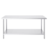 Stainless Steel Prep Table, 30 x 72 x 34 Inch, Heavy Duty Metal Worktable with 3 Adjustable Height V952-CFBXGGZTLCWJS66RVV0