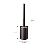SOGA 2X 27cm Wall-Mounted Toilet Brush with Holder Bathroom Cleaning Scrub Black TAN1043X2