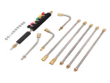 Pressure Washer Extension Wand 5 Straight Rod 3 Curve Rod Set Power Washer Lance with 6 Nozzles V1294-YM0703-3111230025811