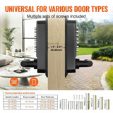 Mechanical Keyless Entry Door Lock, 14 Digit Keypad, Water-proof Zinc Alloy, Double-sided Embedded V952-JXMMSQRSSZMMUEQJ6V0