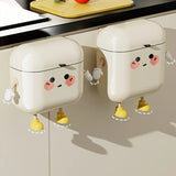 9L/Cute Wall-Mounted Trash Can with Lid, Odor Proof & No Drill Hanging Bin for Kitchen & Bathroom, V1385-LJT-001