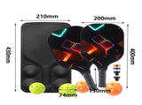 Pickleball Rackets Set with Ergonomic Fiberglass Grip, Gym Gift for Adults V1263-JX-4120