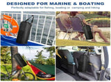 13 Gallon Waterproof Marine Trash Bag Holder with 6 Clips and Pocket, Reusable Waste Bin for V1189-LC-AMZ-00152