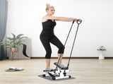 Mini Stepper Home Office Stair Stepper Machine with Resistance Bands and LCD Monitor for Full Body V985-STEPPERS2