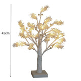 Lighted Birch Tree 18 Inch - LED Fairy Light Spirit Tree with Green Leaves for Indoor Decor, V1366-AZ2-W-16654