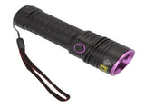Y48 365nm Ultraviolet Flashlight Rechargeable Black Light Flashlight for Resin Curing Currency V1294-YM0626-3119220183011