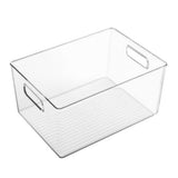 Clear Plastic Pantry Organizer Bin with Handle Freezer Pantry Organization for Refrigerator Fridge V1294-YM0901-3117240162111