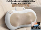 Grey Wireless Rechargeable Cervical & Lumbar Massager Pillow with 4 High/Low Massage Points, 42&degC V888-ELOSUNG52122