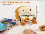 Plush Toy Night Light Clock for Kids, Multiin-one Cozy Toast Plushies Bed Clock with Dual V1366-AZ2-W-03928