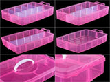 3-Tier Pink Craft Storage Container,Stackable Organizer Box with Dividers for Art Supplies,Beads, V1192-AZ-W-31833