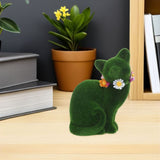 Cute Resilient Green Moss Cat Sculpture for Garden and Indoor Ornament V1192-AZ-W-24848
