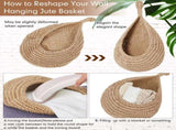 Jute Wall Basket Hanging Storage Basket Hanging Fruit Basket Boho Interior Wall Plant Basket V1189-WXF-260203-00438