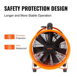 Portable Ventilator, 254mm/10inch Heavy Duty Cylinder Fan with 10m Duct Hose, 300W Strong Shop V952-SSG230W1010IN06RWV3