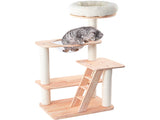 HONEYPOTCAT Serenity Plush Top Cat Tower - Wood Wax 125cm V390-210906WO