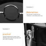 7.5L Black Galvanized Iron Storage Bucket with Lid, Smooth Edge and Scratch Resistant Design V1369-AZ3-W-20914