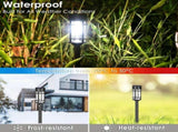 Solar Pathway Lights Outdoor, 8 Pack Metal Glass Solar Lights Outdoor Waterproof Auto On/Off V1079-COOLLIGHT01