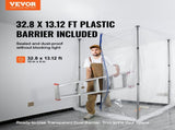 Dust Barrier Poles, 10 Ft Barrier Poles, Dust Barrier System with 4 Telescoping Poles, Magnetic V952-FCPZYCY410FTSUBC3V0