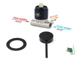 Watermark Matt Black Round Bath Shower Mixer Valve Hot Cold Water Tap Small Face V1233-KRD201B60