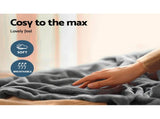 Giselle Bedding Heated Electric Throw Rug Fleece Sunggle Blanket Washable Silver EB-THROW-RUG-SR