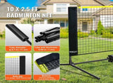Badminton Net, Height Adjustable Volleyball Net, 10ft Wide Foldable Pickleball Net, Portable Easy V952-ZCGDZYMQW1024T4VVV0