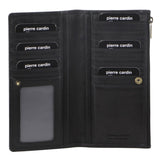 Pierre Cardin Perforated Leather Ladies Handy Travel Wallet - Black V563-PC-3351-BLACK