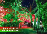LED White Christmas Lights Outdoor, String Lights Plug in Extendable, 8 Modes Christmas Tree V1107-124-21451-RED-50M400